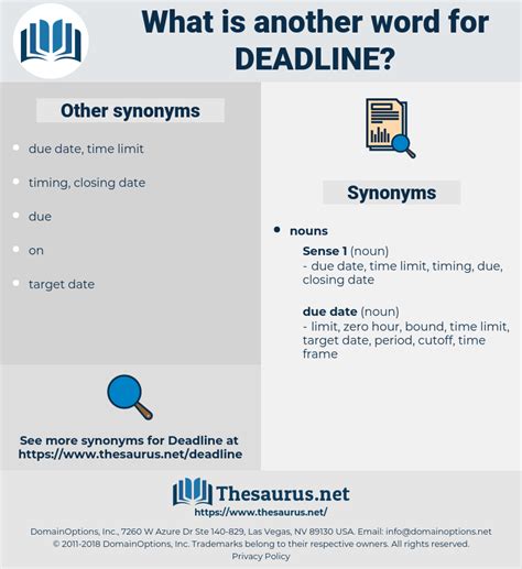 deadline för skrivare synonym